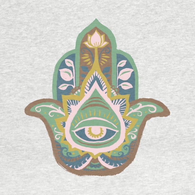 Hamsa Hand - Emerald(May) by akaneyabushita